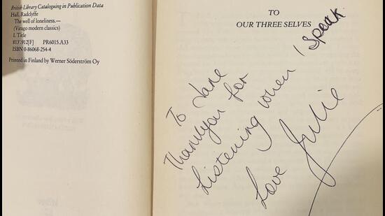 In Delhi’s legendary Sunday Book Bazar, secondhand books on sale often bear such personalised words—sometimes written by the book’s owner, sometimes as dedications jotted by the person gifting the book to a friend or relative. (HT)