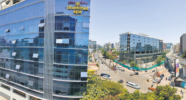 An IT park and commercial zone in Pune comprises high-rises and glass buildings. (HT Photo)