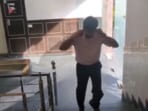 A Gurgaon man claims he was made to climb stairs as punishment