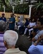 Mumbai, India - May 4, 2025: On Sunday, the residents of Malabar hill came together to discuss the fate of a lush green plot on Carmichael road which was initially earmarked as a children park but later changed to residential purposes in the development plan 2034 as it was sold by its Parsi owners to Mah-hill properties, a subsidiary of Adani group, in Mumbai, India, on Sunday, May 4, 2025. (Photo by Anshuman Poyrekar/ Hindustan Times) (Hindustan Times)
