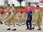 Pakistan's Prime Minister Shehbaz Sharif reviews a passing out parade at the Pakistan Military Academy (PMA) in Abbottabad. Pakistan's Prime Minister Shehbaz Sharif reviews a passing out parade at the Pakistan Military Academy (PMA) in Abbottabad.