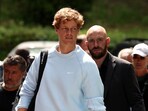 Italy's Jannik Sinner arrives at Campo Centrale.