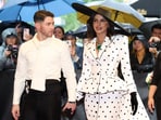 Priance and Nick Jonas depart the Carlyle Hotel before attending the Met Gala. REUTERS/Kylie Cooper