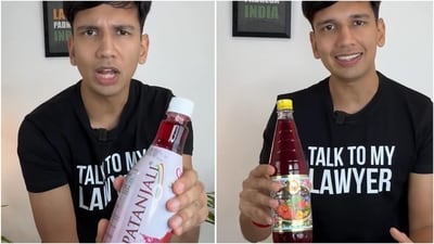 Food Pharmer questions if Rooh Afza and Patanjali sharbat are safe, citing high sugar and harmful additives. (Instagram) Food Pharmer questions if Rooh Afza and Patanjali sharbat are safe, citing high sugar and harmful additives. (Instagram)