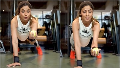 Shilpa Shetty tackles Monday blues with an intense ball drop challenge workout. (Instagram/@theshilpashetty) Shilpa Shetty tackles Monday blues with an intense ball drop challenge workout. (Instagram/@theshilpashetty)