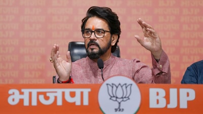 BJP leader Anurag Thakur during a press conference in New Delhi on April 18, 2025. (PTI) BJP leader Anurag Thakur during a press conference in New Delhi on April 18, 2025. (PTI)