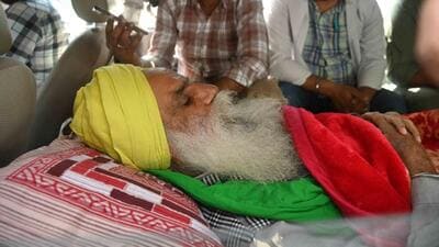 Farmer leader Jagjit Singh Dhallewal on March 19, 2025, during his protest. (Keshav Singh/ HT Photo) Farmer leader Jagjit Singh Dhallewal on March 19, 2025, during his protest. (Keshav Singh/ HT Photo)