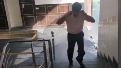 A Gurgaon man claims he was made to climb stairs as punishment (LinkedIn) A Gurgaon man claims he was made to climb stairs as punishment (LinkedIn)