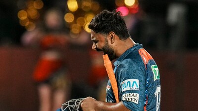 LSG captain Rishabh Pant reacts as he walks off the field after his dismissal during IPL 2025 match against Punjab Kings in Dharamshala (PTI) LSG captain Rishabh Pant reacts as he walks off the field after his dismissal during IPL 2025 match against Punjab Kings in Dharamshala (PTI)