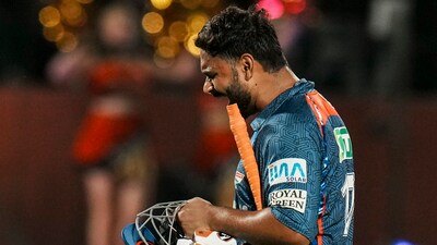 Rishabh Pant reacts as he walks off the field after his dismissal during the Indian Premier League (IPL) 2025 match between Punjab Kings and Lucknow Super Giants (PTI) Rishabh Pant reacts as he walks off the field after his dismissal during the Indian Premier League (IPL) 2025 match between Punjab Kings and Lucknow Super Giants (PTI)