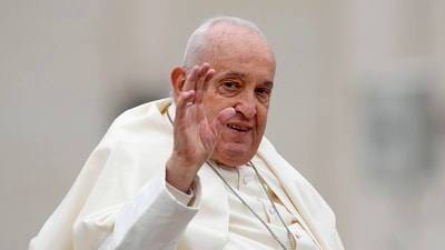 Pope Francis was taken to Gemelli Hospital in Rome during a severe breathing issue, which developed into double pneumonia. (AP) Pope Francis was taken to Gemelli Hospital in Rome during a severe breathing issue, which developed into double pneumonia. (AP)