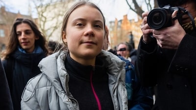 Greta Thunberg confirmed in her statement that she was not on the Gaza-bound ship, which she was supposed to board. (Bloomberg) Greta Thunberg confirmed in her statement that she was not on the Gaza-bound ship, which she was supposed to board. (Bloomberg)