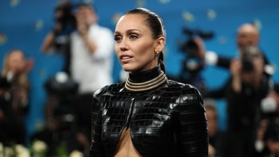 Miley Cyrus poses during the Met Gala. (REUTERS)
