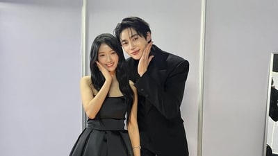 Stars Byeon Woo Seok and Kim Hye Yoon won the Prism Popularity Award at the 61st Baeksang Arts Awards for their roles in Lovely Runner. (Instagram @byeonwooseok) Stars Byeon Woo Seok and Kim Hye Yoon won the Prism Popularity Award at the 61st Baeksang Arts Awards for their roles in Lovely Runner. (Instagram @byeonwooseok)