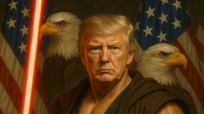 The Star Wars-themed post was shared on the official White House social media account. (X) The Star Wars-themed post was shared on the official White House social media account. (X)