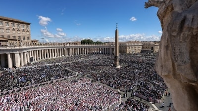 St. Peters Square in Vatican City where visitors will await the news on the new Pope (Bloomberg) St. Peters Square in Vatican City where visitors will await the news on the new Pope (Bloomberg)
