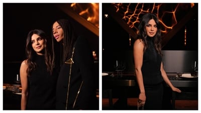 Priyanka Chopra serves sultry, dark looks at a recent party. Priyanka Chopra serves sultry, dark looks at a recent party.