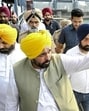 Amid escalating tension over water sharing, Punjab chief minister Bhagwant Mann visited the Nangal dam in Rupnagar district on May 1. The AAP government convened a special assembly session on May 5 and passed a resolution, saying it won’t give a drop of water from its share to neighbouring Haryana. (HT file photo)