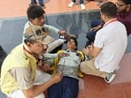 Civil defence drills being conducted in Lucknow. 