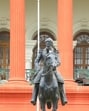 The oldest equestrian statues is the statue of Sir Mark Cubbon, Commissioner of Bangalore from 1834 to 1861. His statue, cast in bronze by Baron Marochetti, a Chelsea sculptor who was the toast of London society, arrived in Bangalore in 1866, and eventually found a home in the park that was named after him. (Shutterstock)