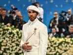 British race car driver Lewis Hamilton arrives for the 2025 Met Gala at the Metropolitan Museum of Art British race car driver Lewis Hamilton arrives for the 2025 Met Gala at the Metropolitan Museum of Art