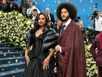 Nessa Diab and Colin Kaepernick attend the 2025 Met Gala Celebrating "Superfine: Tailoring Black Style" at Metropolitan Museum of Art on May 05, 2025 in New York City. (Photo by Dia Dipasupil / GETTY IMAGES NORTH AMERICA / Getty Images via AFP)