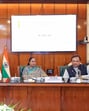 Union home minister Amit Shah on Monday chaired a meeting along with LG VK Saxena and CM Rekha Gupta to review the implementation of three new criminal laws in Delhi. (ANI)