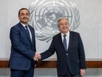 UN Secretary General Antonio Guterres with Pakistan Army chief General Asim Munir.