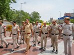 Delhi Police personnel were deployed at Connaught Place, a day before the nationwide mock drills ordered by the Ministry of Home Affairs. Delhi Police personnel were deployed at Connaught Place, a day before the nationwide mock drills ordered by the Ministry of Home Affairs.