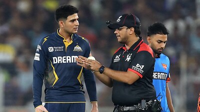 File photo of Shubman Gill arguing with umpire vs SRH (REUTERS)