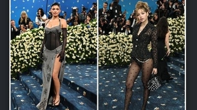 Met Gala 2025: While Kylie Jenner struggles with her shoes, Lisa's attire sparked 'Rosa Parks underwear' trend on social media. (Getty Images) Met Gala 2025: While Kylie Jenner struggles with her shoes, Lisa's attire sparked 'Rosa Parks underwear' trend on social media. (Getty Images)
