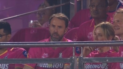 Gareth Southgate travelled to India and watched Rajasthan Royals' IPL matches. (X Image) Gareth Southgate travelled to India and watched Rajasthan Royals' IPL matches. (X Image)