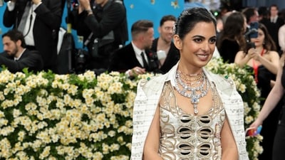 NEW YORK, NEW YORK - MAY 05: Isha M. Ambani attends the 2025 Met Gala Celebrating "Superfine: Tailoring Black Style" at Metropolitan Museum of Art on May 05, 2025 in New York City. Savion Washington/Getty Images/AFP (Photo by Savion Washington / GETTY IMAGES NORTH AMERICA / Getty Images via AFP) (Getty Images via AFP) NEW YORK, NEW YORK - MAY 05: Isha M. Ambani attends the 2025 Met Gala Celebrating "Superfine: Tailoring Black Style" at Metropolitan Museum of Art on May 05, 2025 in New York City. Savion Washington/Getty Images/AFP (Photo by Savion Washington / GETTY IMAGES NORTH AMERICA / Getty Images via AFP) (Getty Images via AFP)