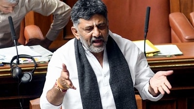Karnataka deputy chief minister DK Shivakumar made the remarks after a meeting with Industries Minister MB Patil at Vidhana Soudha on Monday. (FILE) Karnataka deputy chief minister DK Shivakumar made the remarks after a meeting with Industries Minister MB Patil at Vidhana Soudha on Monday. (FILE)