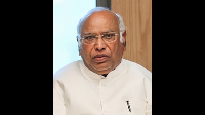 Mallikarjun Kharge reiterated Congress’s support to the government in “whatever strong decisions it takes against Pakistan in the fight against terrorism”. (ANI Photo)