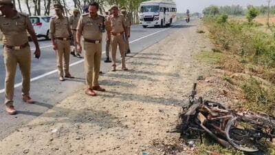 The four men, aged between 18 and 22, were identified as Ravi, Aakash, Dinesh and Abhishek. (X/shahjahanpurpol) The four men, aged between 18 and 22, were identified as Ravi, Aakash, Dinesh and Abhishek. (X/shahjahanpurpol)