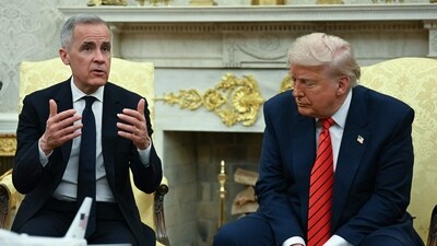 The two leaders' encounter demonstrated Trump's whole range of his distinct anger, friendliness, and intransigence. (Photo by Jim WATSON / AFP) (AFP) The two leaders' encounter demonstrated Trump's whole range of his distinct anger, friendliness, and intransigence. (Photo by Jim WATSON / AFP) (AFP)