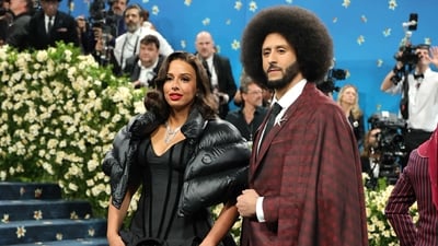 Nessa Diab and Colin Kaepernick attend the 2025 Met Gala Celebrating "Superfine: Tailoring Black Style" at Metropolitan Museum of Art on May 05, 2025 in New York City. (Photo by Dia Dipasupil / GETTY IMAGES NORTH AMERICA / Getty Images via AFP) (Getty Images via AFP) Nessa Diab and Colin Kaepernick attend the 2025 Met Gala Celebrating "Superfine: Tailoring Black Style" at Metropolitan Museum of Art on May 05, 2025 in New York City. (Photo by Dia Dipasupil / GETTY IMAGES NORTH AMERICA / Getty Images via AFP) (Getty Images via AFP)