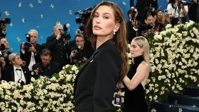 Hailey Bieber attends the 2025 Met Gala Celebrating "Superfine: Tailoring Black Style" at Metropolitan Museum of Art on May 05, 2025 in New York City. (Getty Images via AFP) Hailey Bieber attends the 2025 Met Gala Celebrating "Superfine: Tailoring Black Style" at Metropolitan Museum of Art on May 05, 2025 in New York City. (Getty Images via AFP)