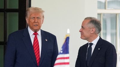 Regarding Trump's demands to make Canada the 51st state, Carney maintained that his country was "not for sale," to which Trump retorted, "time will tell." Nevertheless, the two maintained a cordial exchange. (REUTERS)