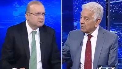 Khawaja Asif had claimed that India could launch a military strike along the Line of Control in Kashmir at any time. (X/@thethirdeyereal)