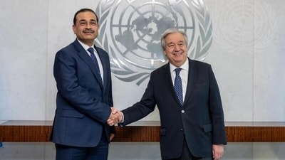 UN Secretary General Antonio Guterres with Pakistan Army chief General Asim Munir. (File) UN Secretary General Antonio Guterres with Pakistan Army chief General Asim Munir. (File)