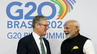 UK's Prime Minister Keir Starmer and India's Prime Minister Narendra Modi stated that they have concluded a free trade deal between the two countries (AFP) UK's Prime Minister Keir Starmer and India's Prime Minister Narendra Modi stated that they have concluded a free trade deal between the two countries (AFP)