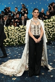 Isha Ambani attends the 2025 Met Gala Celebrating "Superfine: Tailoring Black Style" at Metropolitan Museum of Art on May 05, 2025 in New York. (AFP) Isha Ambani attends the 2025 Met Gala Celebrating "Superfine: Tailoring Black Style" at Metropolitan Museum of Art on May 05, 2025 in New York. (AFP)