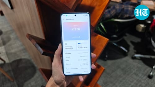 Oppo K13 5G is powered by the Snapdragon 6 Gen 4 processor. (Aishwarya Panda) Oppo K13 5G is powered by the Snapdragon 6 Gen 4 processor. (Aishwarya Panda)
