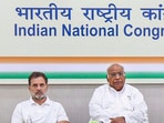 Congress President Mallikarjun Kharge with LoP in the Lok Sabha and party leader Rahul Gandhi and party leader KC Venugopal during a meeting of top party leaders to discuss the current situation after Operation Sindoor. Congress President Mallikarjun Kharge with LoP in the Lok Sabha and party leader Rahul Gandhi and party leader KC Venugopal during a meeting of top party leaders to discuss the current situation after Operation Sindoor.