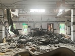 A man walks inside a mosque after it was hit by an Indian strike, in Muridke near Lahore A man walks inside a mosque after it was hit by an Indian strike, in Muridke near Lahore