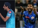 Ashish Nehra (2nd from L) and Hardik Pandya (R) were both fined after MI vs GT match Ashish Nehra (2nd from L) and Hardik Pandya (R) were both fined after MI vs GT match