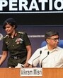 New Delhi: Foreign Secretary Vikram Misri with Army's Col Sofiya Qureshi and IAF Wing Commander Vyomika Singh during a press conference regarding Operation Sindoor in New Delhi on Wednesday. (PTI) New Delhi: Foreign Secretary Vikram Misri with Army's Col Sofiya Qureshi and IAF Wing Commander Vyomika Singh during a press conference regarding Operation Sindoor in New Delhi on Wednesday. (PTI)
