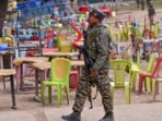 An Indian Army personnel at the site of the Pahalgam terror attack, in Anantnag district in Jammu and Kashmir. An Indian Army personnel at the site of the Pahalgam terror attack, in Anantnag district in Jammu and Kashmir.